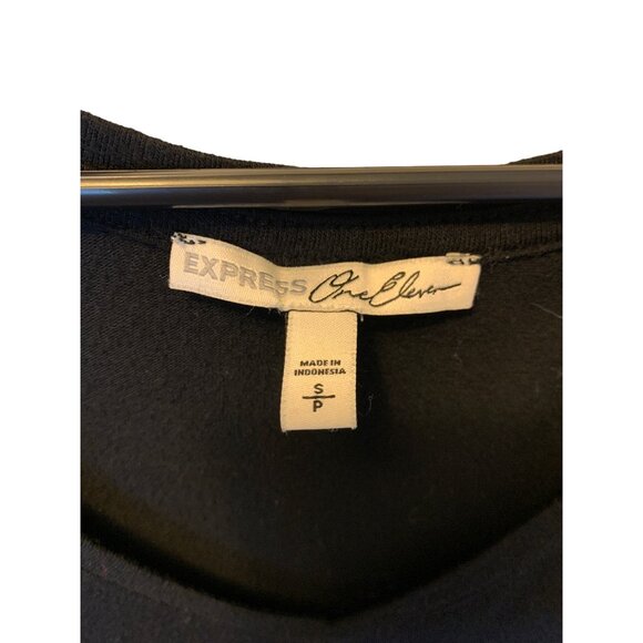 🌸3/$15🌸Express Black Long Sleeve Hi-Lo Blouse sz Small Tunic - Picture 3 of 6